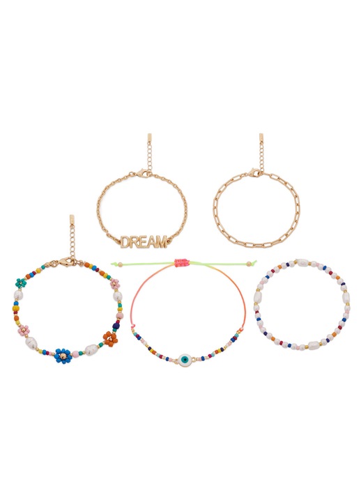 Set 5 bratari, aldo, colorat, material plastic, OS