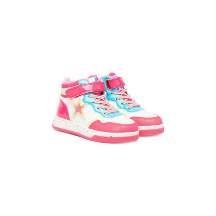 Pantofi copii, Agatha Ruiz de la Prada, alb-roz, imitatie de piele, glezna