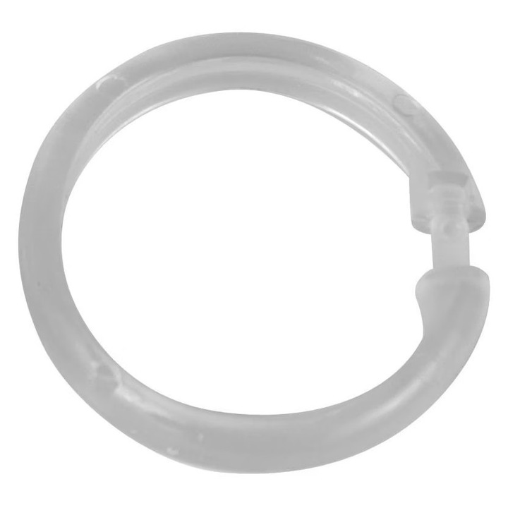 Set 12 inele pentru perdea dus transparente din plastic Rings Wenko