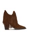 Botine dama, Alma en Pena, maro, piele naturala/piele intoarsa, 39 EU