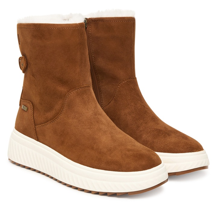 Ghete dama 305 9-26410, Caprice, Piele intoarsa, Maro