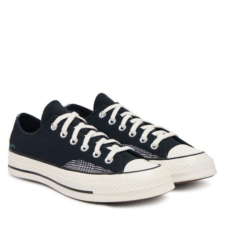 Converse dama textil negru/alb, Negru