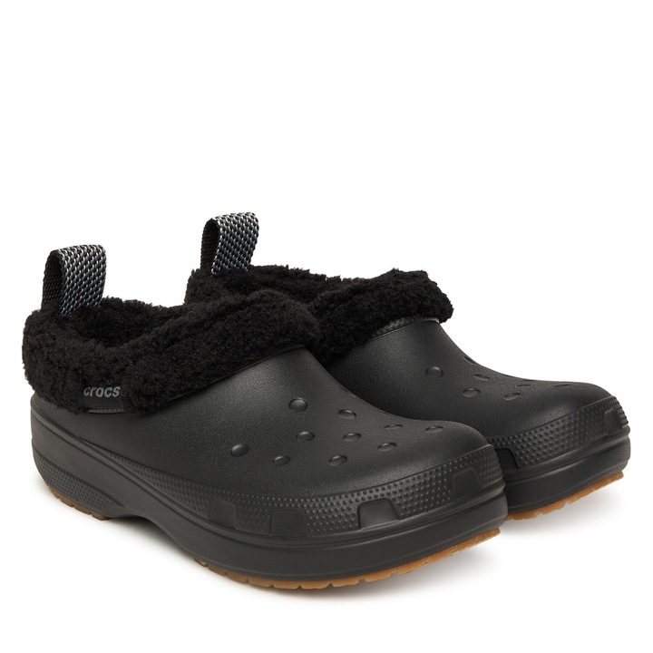 Saboti dama Crocs, model Clasic, captusit, negru