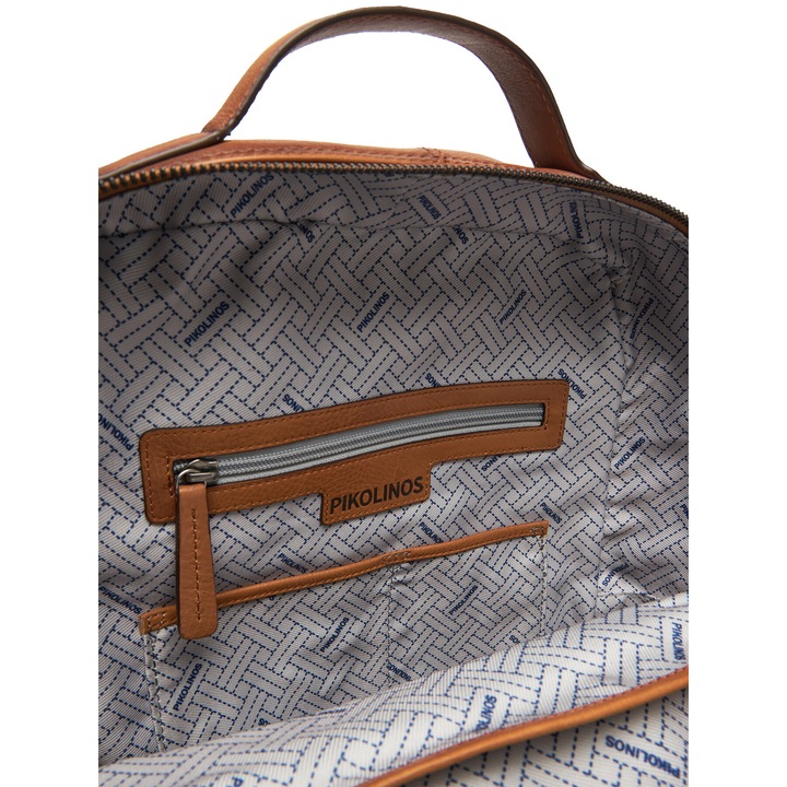 Férfi hátizsák Pikolinos Brandy 250, természetes bőr, 30x45cm, barna színű
