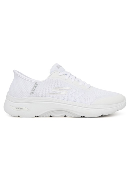 Tenisi dama Skechers, textil, alb