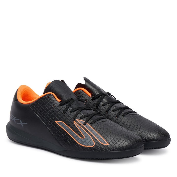 Мъжки спортни обувки, Skechers, футболни обувки, черни, екологична кожа