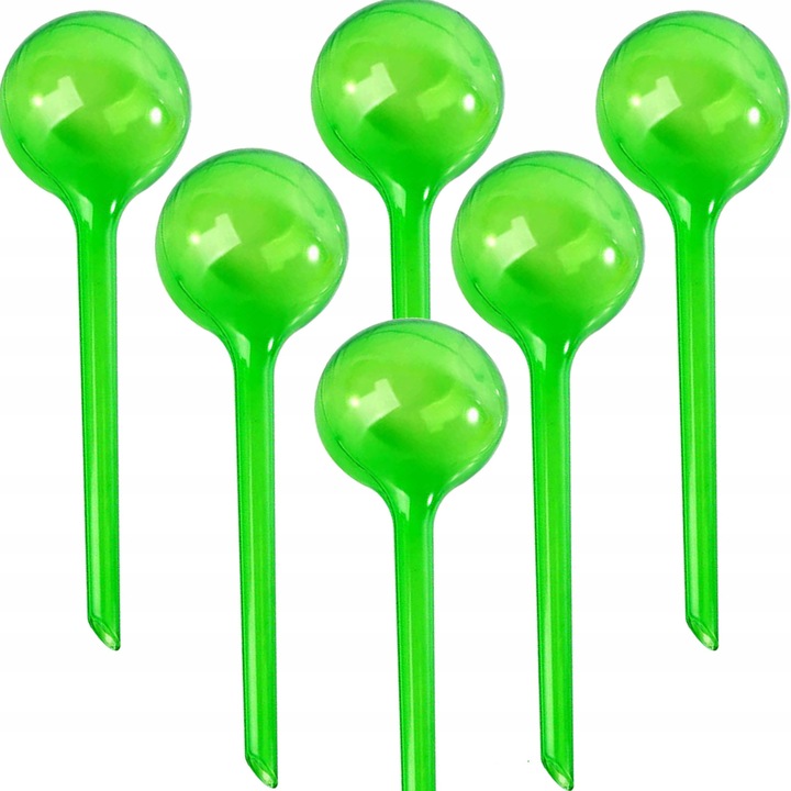 Globuri irigare plante, set 6 buc, verde, 8x26cm