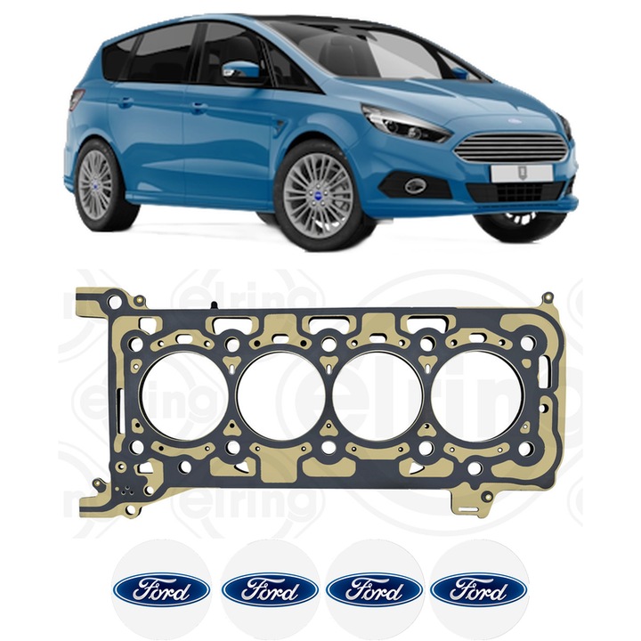 Garnitura chiuloasa FORD GALAXY III (CK) 2.0 EcoBlue din 2018 KW 88 CP 120 CMC 1995, auto, Elring, 4x Stickere auto cu FORD