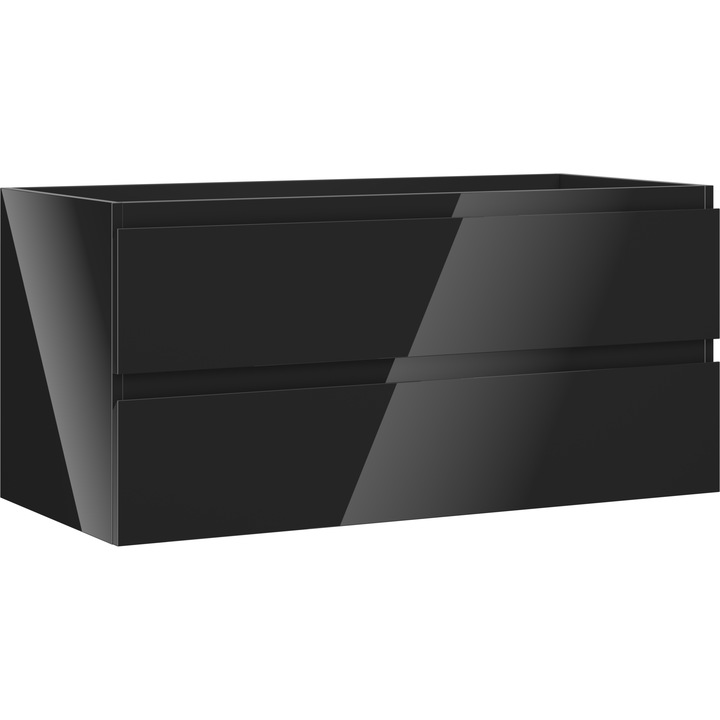 Mexen Orio dulap baie sub chiuveta 100 cm, 2 sertare, negru lucios - 91A10-10047-2-BFF70