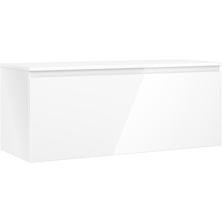 Mexen Orio dulap baie pentru lavoar 120 cm cu blat, 1 sertar, alb lucios - 91A10-12047-1-BFC00