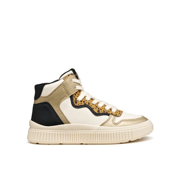 Tenisi copii, Geox, piele ecologica, bej, 39 EU