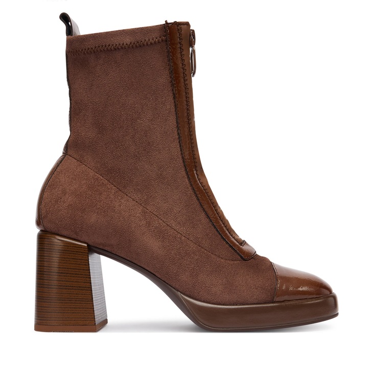 Botine dama Hispanitas Avellana C002 HI254230, sintetic, maro, 41 EU