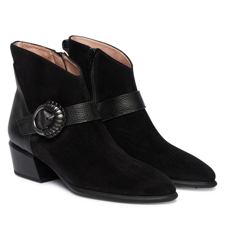 Botine dama, Hispanitas, Negru, piele naturala PHI254256