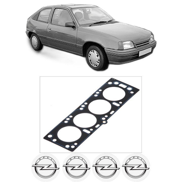 Garnitura chiuloasa OPEL KADETT E Hatchback (T85) 1.7 D (C08, C48, D08, D48) din 1989-1991 KW 42 CP 57 CMC 1699, auto, Elring, 4x Stickere auto cu OPEL