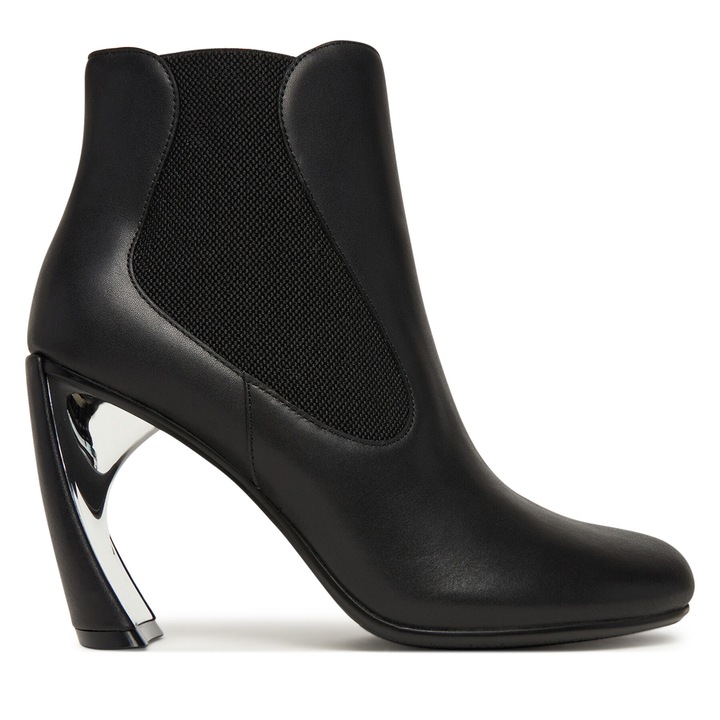 Botine dama United Nude, Piele naturala, Negru, Negru