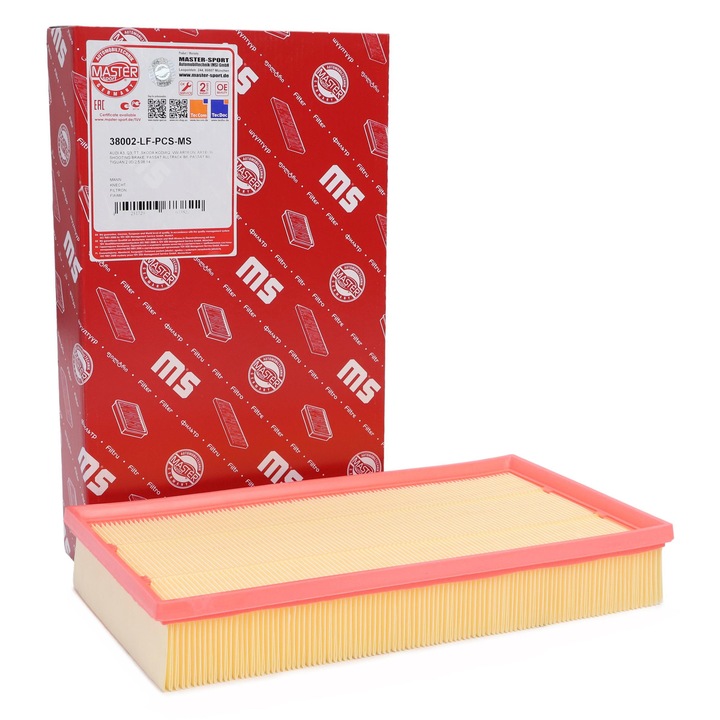 Master-Sport légszűrő, AUDI A3, Q3, TT, CUPRA FORMENTOR, SKODA KODIAQ I, VW ARTEON, 374x213x58mm