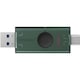 Kingston dt duo pendrive/usb stick, usb 3.2 + type-c, gen 1, 128gb fekete/sötétzöld