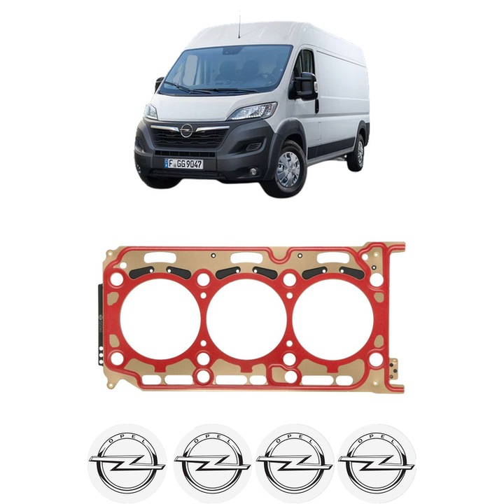 Garnitura chiuloasa OPEL MOVANO C Van (U9) 2.2 BlueHDi 120 din 2023 KW 88 CP 120 CMC 2184, auto, Elring, 4x Stickere auto cu OPEL
