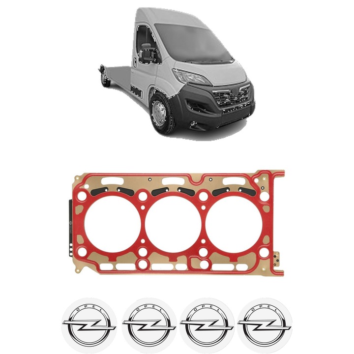 Garnitura chiuloasa OPEL MOVANO C Platform/Chassis (U9) 2.2 BlueHDi 120 din 2023 KW 88 CP 120 CMC 2184, auto, Elring, 4x Stickere auto cu OPEL