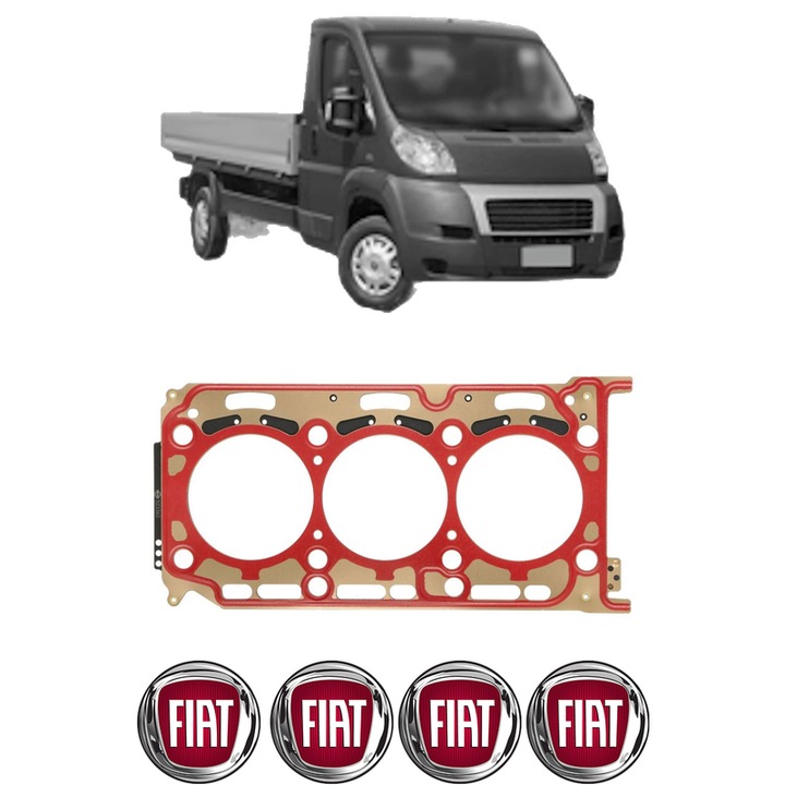 Garnitura chiuloasa FIAT DUCATO Platform/Chassis (250_) 120 Multijet 2, 2 D din 2021 KW 88 CP 120 CMC 2184, auto, Elring, 4x Stickere auto cu FIAT