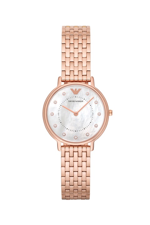 Emporio Armani, Kappa Karóra Gyöngyház Színű Számlappal, Vörös aranyszín