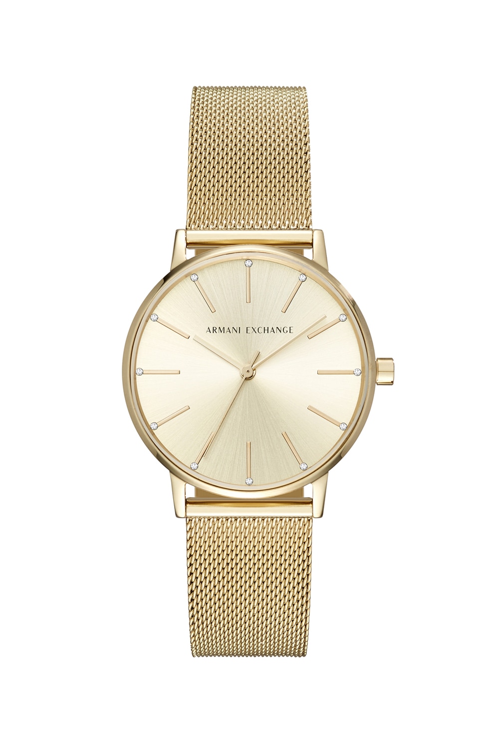 ARMANI EXCHANGE, Ceas cu bratara cu model plasa Lola, Auriu