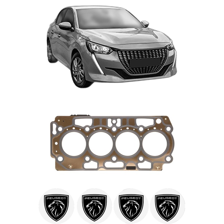 Garnitura chiuloasa PEUGEOT 208 II (UB_, UP_, UW_, UJ_) 1.5 BlueHDI 130 din 2019 KW 96 CP 131 CMC 1499, auto, Elring, 4x Stickere auto cu PEUGEOT