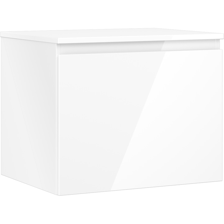 Mexen Orio dulap baie sub chiuveta 60 cm cu blat, 1 sertar, alb lucios - 91A10-06047-1-BFC00