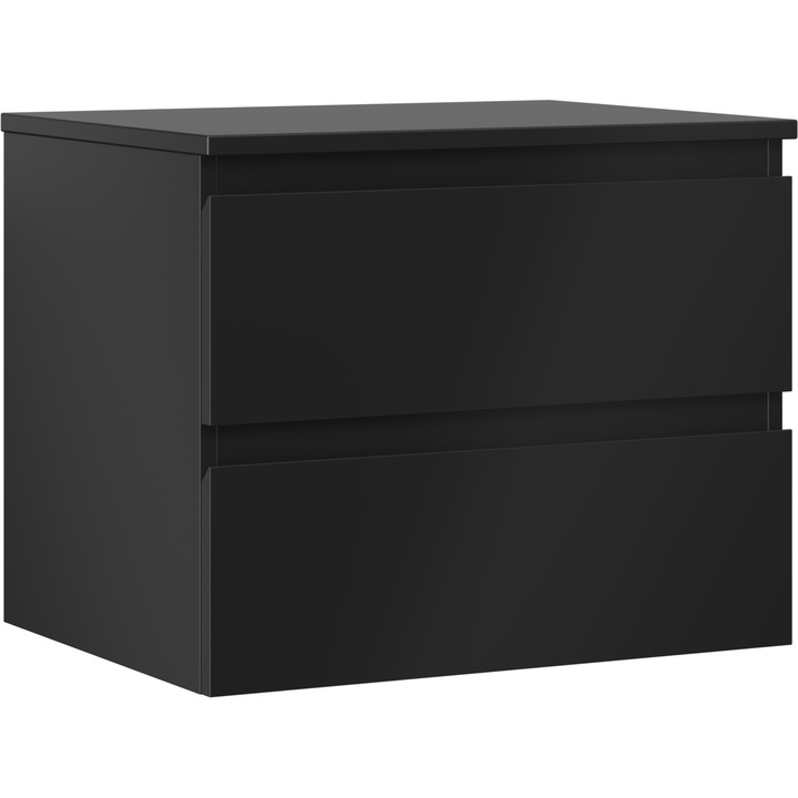 Mexen Orio dulap baie sub chiuveta 60 cm cu blat, 2 sertare, negru mat - 91A10-06047-2-BFFC71