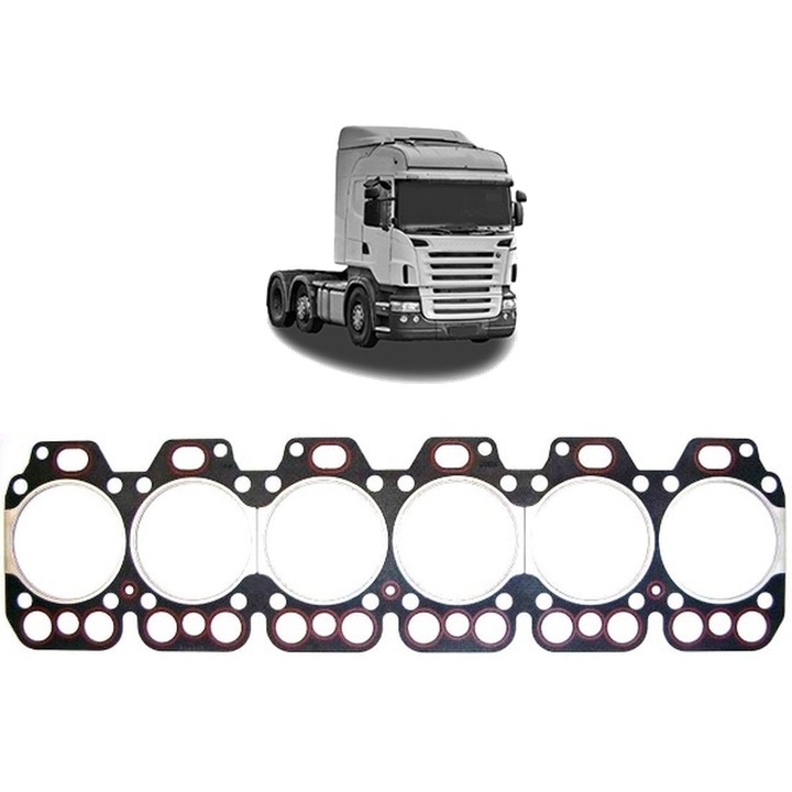 Garnitura chiuloasa SCANIA 4 - series 114 C/340 din 1998-2008 KW 250 CP 340 CMC 10640, auto, Elring, 4x Stickere auto cu SCANIA