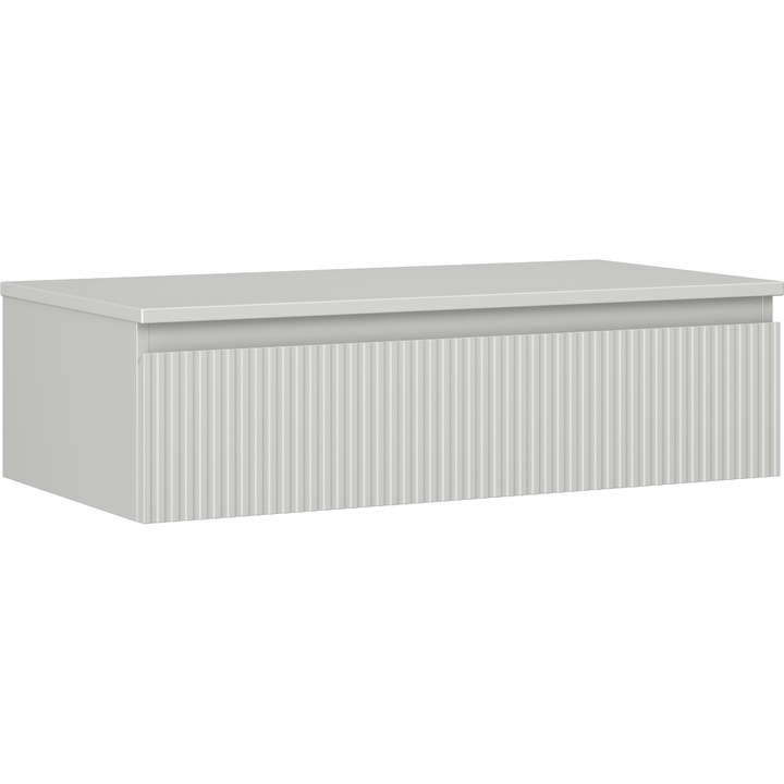 Dulap baie Mexen Rivel 90 cm, 1 sertar, gri mat, 46x23,5cm