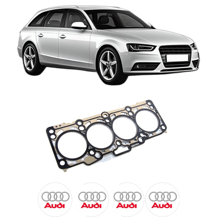 Garnitura chiuloasa AUDI A4 B8 Avant (8K5) 2.0 TDI quattro din 2008-2015 KW 105 CP 143 CMC 1968, auto, Elring, 4x Stickere auto cu AUDI