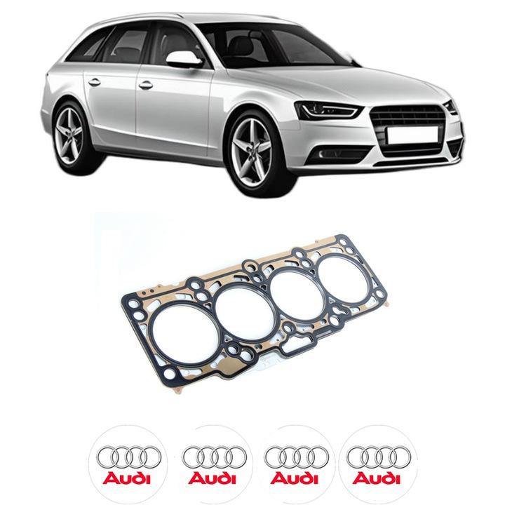 Garnitura chiuloasa AUDI A4 B8 Avant (8K5) 2.0 TDI quattro din 2008-2015 KW 105 CP 143 CMC 1968, auto, Elring, 4x Stickere auto cu AUDI