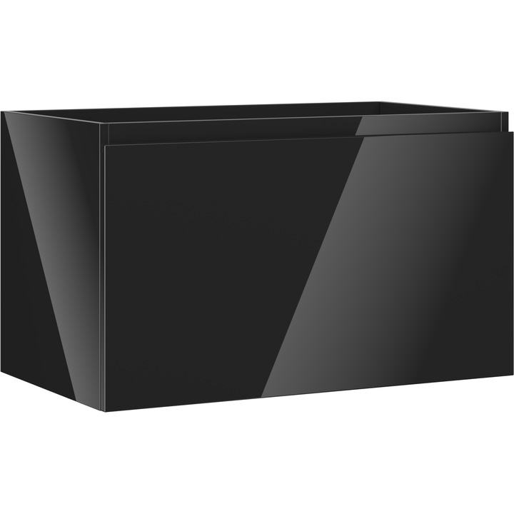 Mexen Orio dulap baie pentru chiuveta 80 cm, 1 sertar, negru lucios - 91A10-08047-1-BF70