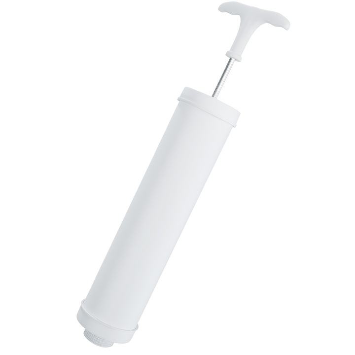 Pompa manuala pentru vidat, pentru saci haine, MOVETINO, 24.5 x 4.5 cm, ALB