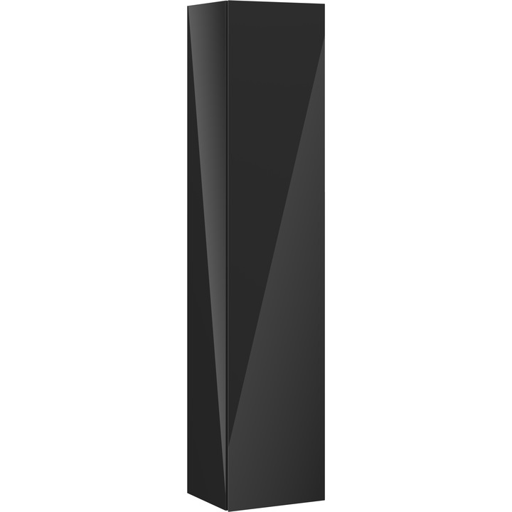 Mexen Orio dulap coloana de baie 35 cm, 1 usa, negru lucios - 91A11-03016-1-BF70