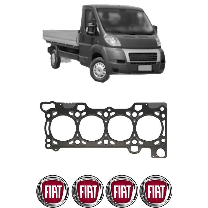 Garnitura chiuloasa FIAT DUCATO Platform/Chassis (250_) 110 Multijet 2, 3 D din 2006 KW 82 CP 111 CMC 2287, auto, Elring, 4x Stickere auto cu FIAT
