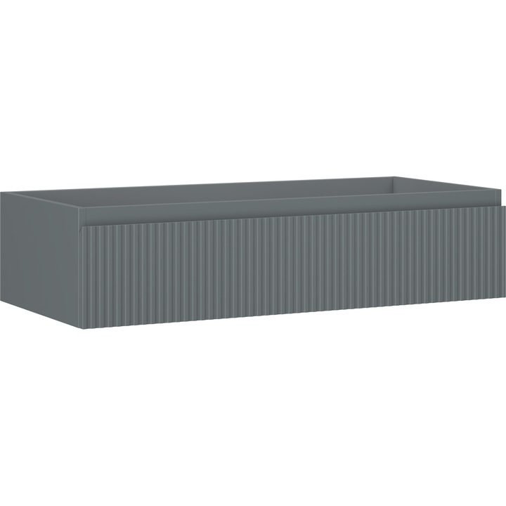 Mexen Rivel dulap baie sub lavoar 100 cm, 1 sertar, riflat, grafit mat - 91A20-10023-1-BF66