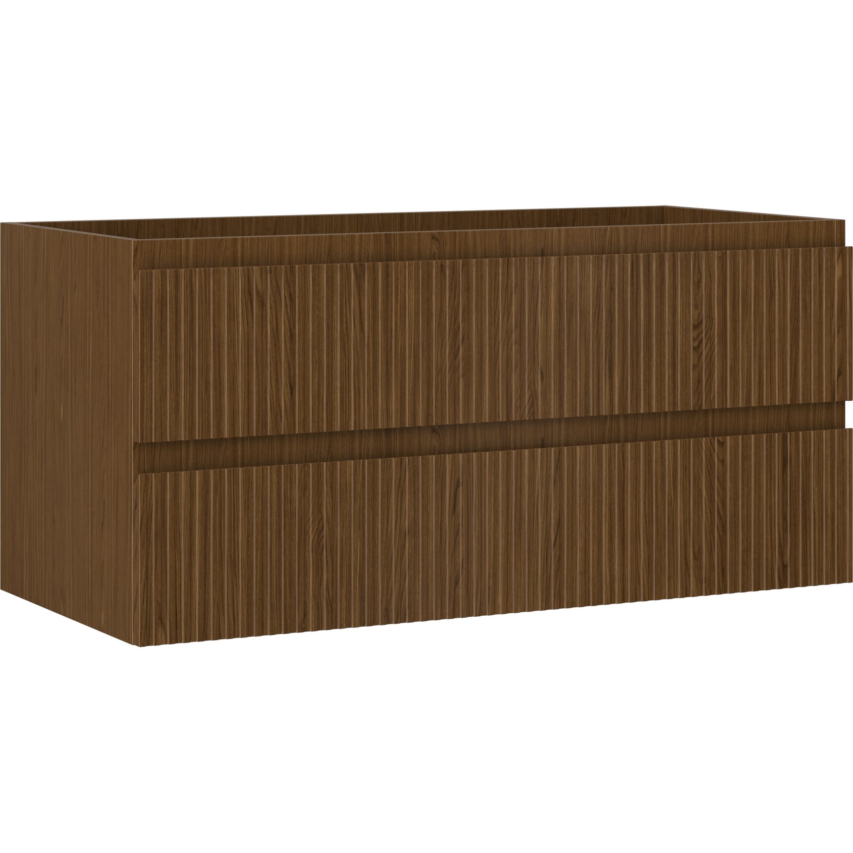 Dulap baie Mexen Rivel sub lavoar 100x46cm, 2 sertare, canelat, nuc ...