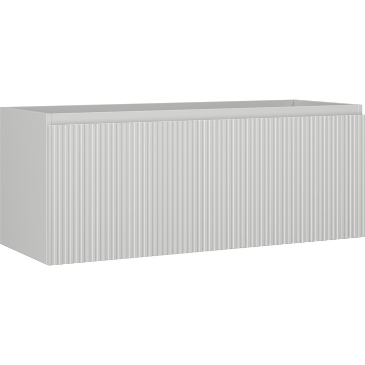 Mexen Rivel dulap baie sub chiuveta 120 cm, 1 sertar, canelat, gri mat - 91A20-12047-1-BF62