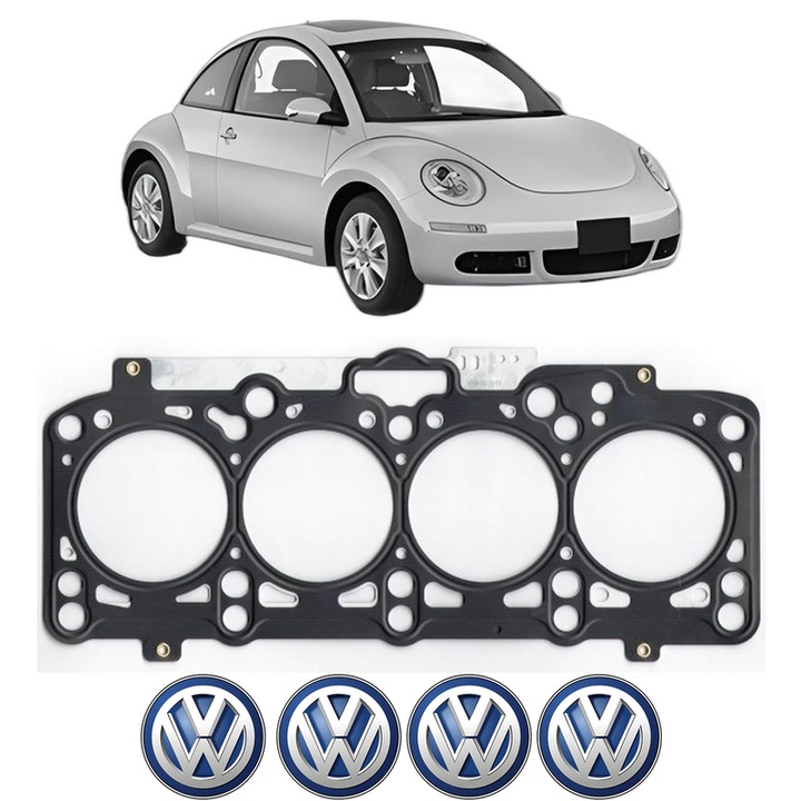 Garnitura chiuloasa Volkswagen NEW BEETLE (9C1, 1C1) 1.9 TDI din 1998-2004 KW 66 CP 90 CMC 1896, auto, Elring, 4x Stickere auto cu Volkswagen