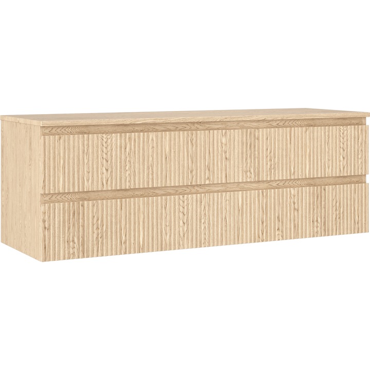 Dulap baie sub lavoar Mexen Rivel, stejar, 2 sertare, 140x47x46cm