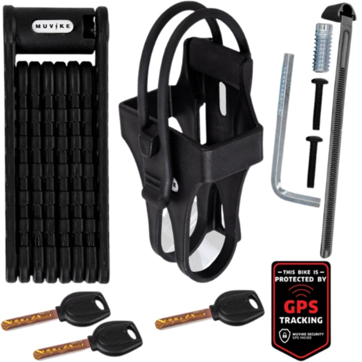 Antifurt bicicleta pliabil, Muvike, Fold 950/7K, cu cheie, cu suport, cu curea