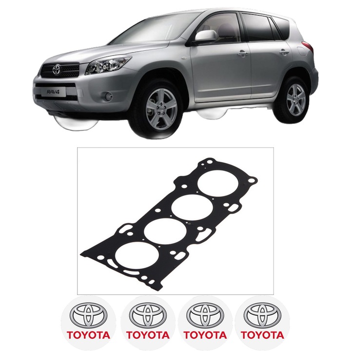 Garnitura chiuloasa TOYOTA RAV 4 III (_A3_) 2.0 4WD (ACA30_, ACA30R) din 2006-2013 KW 112 CP 152 CMC 1998, auto, Elring, 4x Stickere auto cu TOYOTA