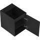 Mexen Rivel dulap baie sub lavoar 35 cm, 1 usa, canelat, negru mat - 91A21-03547-1-BF71