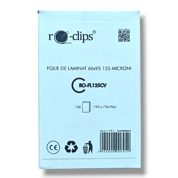 Ламиниращо фолио A8 125 микрона, 60x95мм, за баджове и визитки