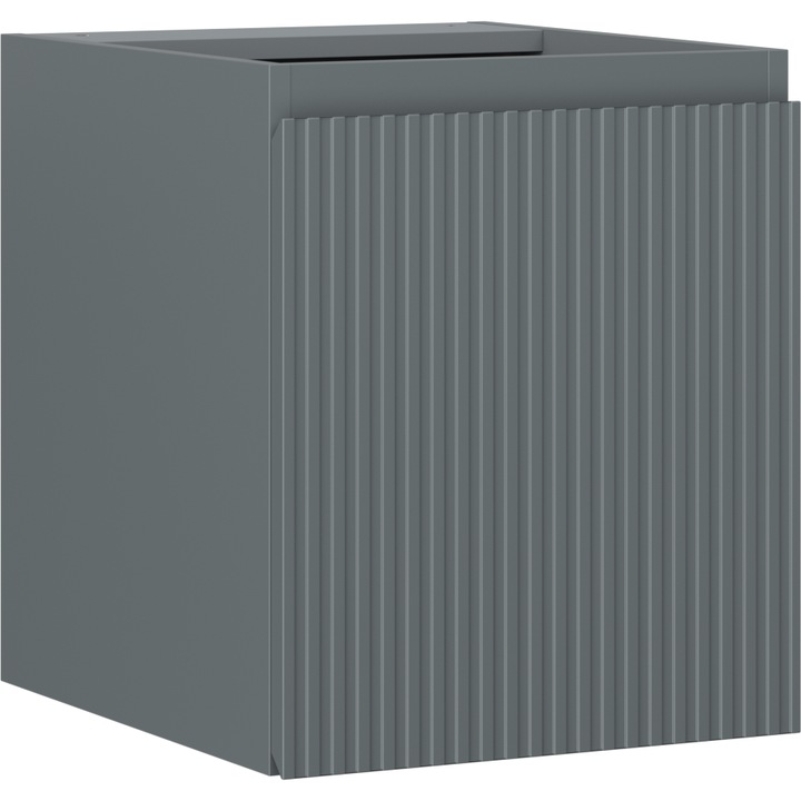 Mexen Rivel dulap baie sub chiuveta 40 cm, 1 usa, cu nervuri, grafit mat - 91A21-04047-1-BF66