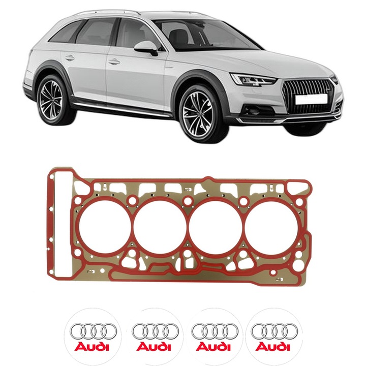 Garnitura chiuloasa AUDI A4 Allroad B9 (8WH, 8WJ) 2.0 TFSI quattro din 2016 KW 185 CP 252 CMC 1984, auto, Elring, 4x Stickere auto cu AUDI