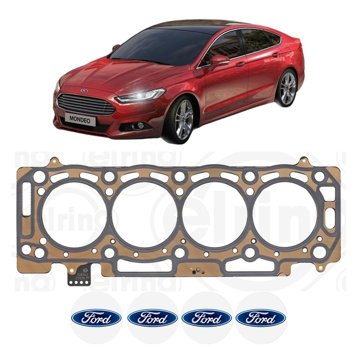 Garnitura chiuloasa FORD MONDEO V Hatchback (CE) 2.0 TDCi 4x4 din 2015 KW 110 CP 150 CMC 1998, auto, Elring, 4x Stickere auto cu FORD
