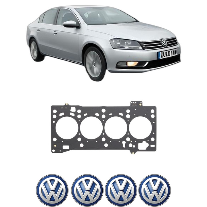 Garnitura chiuloasa Volkswagen PASSAT B7 (A32, A33) 2.0 TDI din 2014-2015 KW 110 CP 150 CMC 1968, auto, Elring, 4x Stickere auto cu Volkswagen